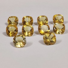 Citrine 8x8mm cushion facet 1.99 cts